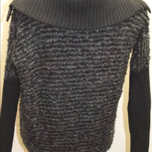 AX Armani Exchange Women Sweater Carpet Black XS Double Breasted Wool Cotton - Picture 5 of 7